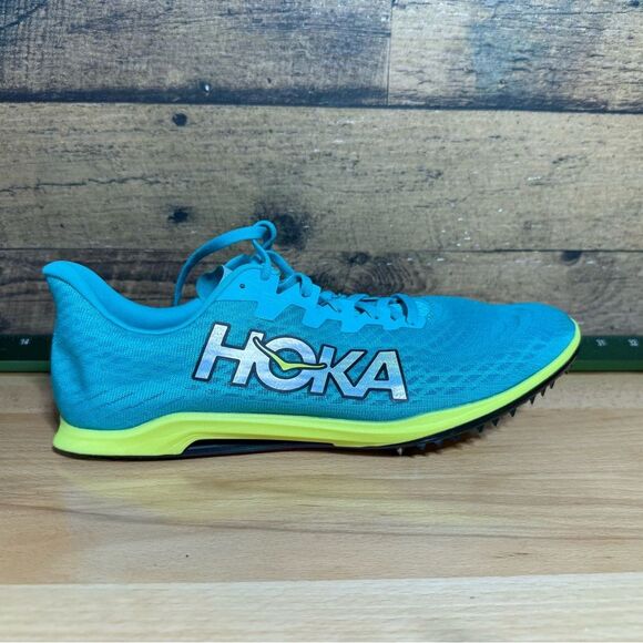 New- Hoka Teal and Lime Athletic Sneakers main image 9